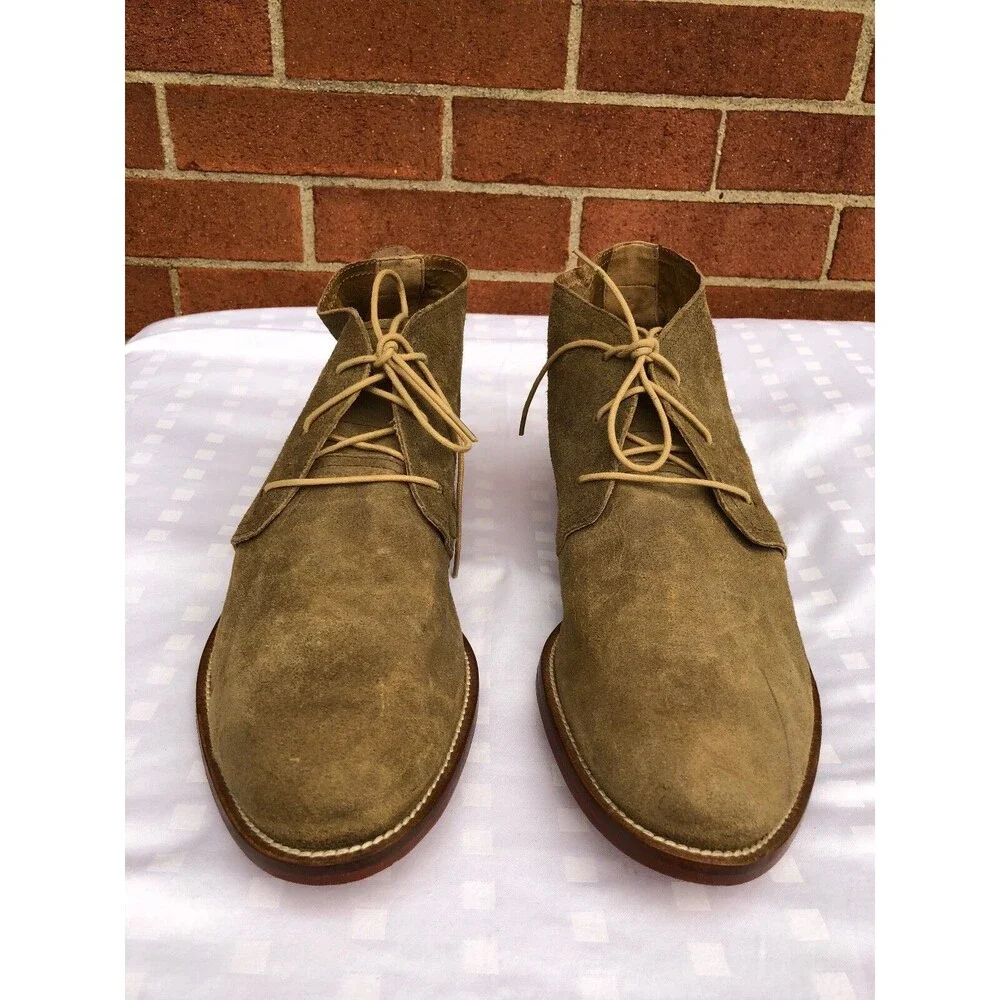 J Shoes Men Monarch distressed brown Suede Desert Ankle Chukka Boots US 10 M